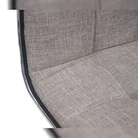 Mendler 2er-Set Esszimmerstuhl HWC-C41, Stuhl Küchenstuhl, höhenverstellbar drehbar, Stoff/Textil FSC® ~ creme-grau