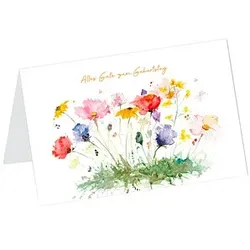 LUMA Geburtstagskarte Blumenwiese DIN B6