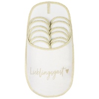Onvaya ONVAYA® ABS Gästepantoffel | Lieblingsgast | 6er Set | Antirutsch Sohle | Hausschuhe | Filzpantoffel | Gr. 36-45 Gästehausschuhe -