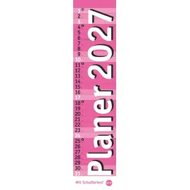 Heye Langplaner, pink 2027: Praktischer Streifenkalender mit viel Platz für Termine. Eine Organisationshilfe mit Fokus auf das Wesentliche. Wandkalender 2027 zum Eintragen. Format 11 x 49 cm