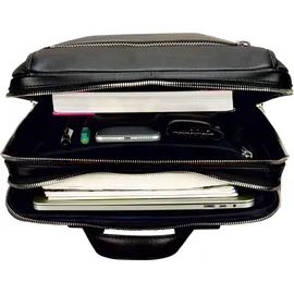 LEONHARD HEYDEN Montreal Business-Rucksack Leder 44 cm Laptopfach schwarz