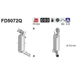 AS Ruß-/Partikelfilter, Abgasanlage  für MERCEDES-BENZ 2044907436 FD5072Q