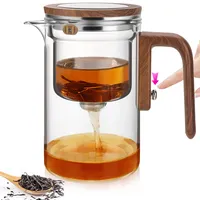 Enchanti Teekanne, Glas-Teekanne mit abnehmbarem Teesieb, magnetisch, lose Blätter, magische Hexerei-Teekanne mit Sieb zur Wassertrennung, Geschenkpaket, 800 ml