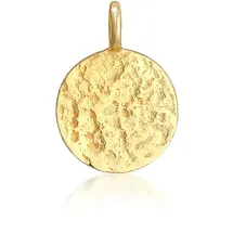 Elli Plättchen Disc Organic Struktur Gold 925