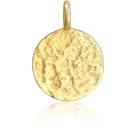 Elli Plättchen Disc Organic Struktur Gold 925