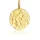 Elli Plättchen Disc Organic Struktur Gold 925