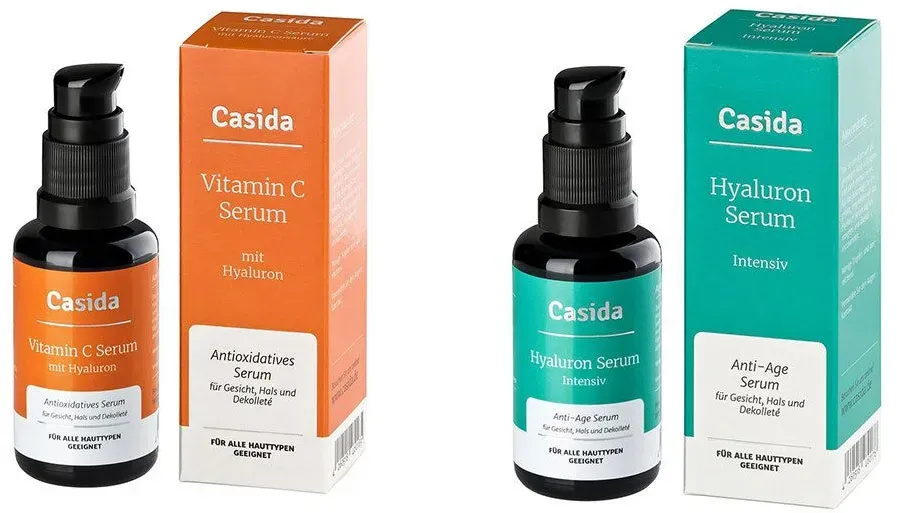 Casida® Vitamin C Serum mit Hyaluron + Hyaluron Serum Intensiv