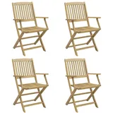 vidaXL Gartenstühle 4 Stk. Klappbar 57,5x54,5x90 cm Massivholz Akazie