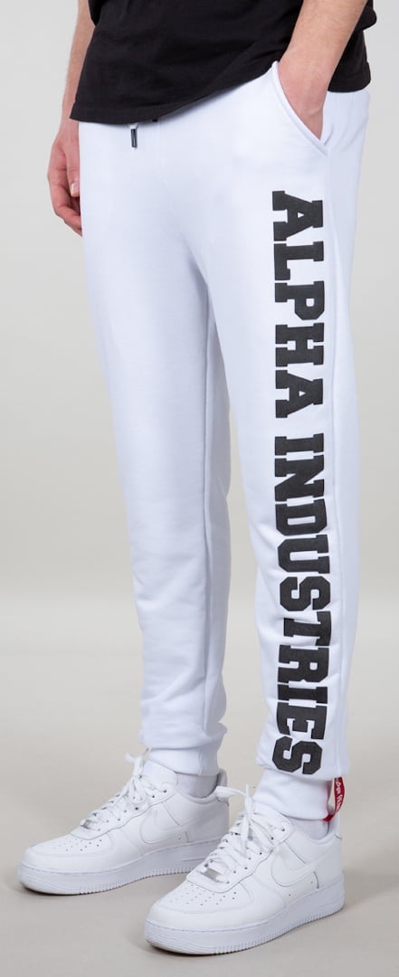 Alpha Industries Big Letters Sweatpants, wit, S Voorman