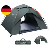 Camping Zelt Automatisches 2 Mann Personen Instant-Zelt Pop up Kuppelzelt 4 Jahr