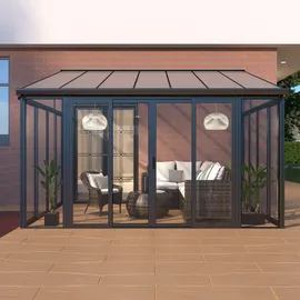 Juskys Wintergarten 428 x 312 cm 12 m2 anthrazit