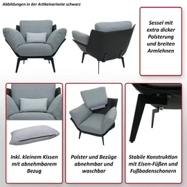 MCW Cocktailsessel MCW-L82 Kunstleder  ~ dunkelbraun  mit Kissen