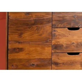 Massivmoebel24 Kommode Sheesham 90x40x145 walnuss lackiert MALMÖ 2 109