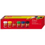 Herlitz 8643025 Schulmalfarben, 6 Farben a 25 ml