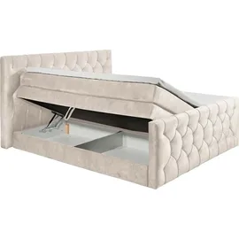 ed exciting design Boxspringbett Cashfield ¦ creme ¦ Maße (cm): B: 200 H: 113