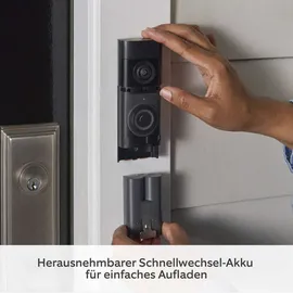 Ring Battery Video Doorbell 2 Plus - 2K, Gegensprechfunktion, Türklingel Nickel Silver