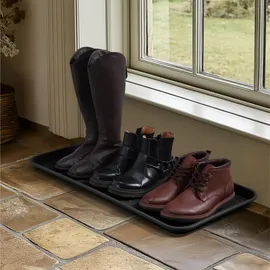 Navaris Schuhablage 76 x 38 x 3 cm schwarz / schwarz