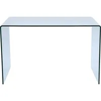 vente-unique Eckschreibtisch Transparent Glas
