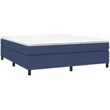 vidaXL Boxspringbett mit Matratze Blau 160x200 cm Stoff