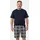 Men Plus by Happy Size Pyjama kurz Blau 5XL