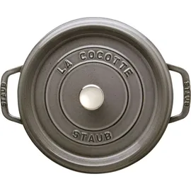 Staub Cocotte 22 cm rund graphitgrau