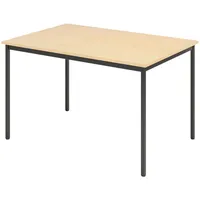 Bümö Kantinentisch, Ahorn, Schwarz, Nachbildung, Rechteckig, 120x72x80 cm, FSC