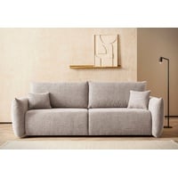 INOSIGN 3-Sitzer »MAVAS Schlafsofa mit Bettkasten«, ca.240/108cm (Liegefläche 212/145 cm), Cord, Chenille, Struktur, beige