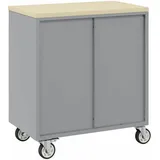 vidaXL Werkbank + Arbeitsbock, Roland with 2 drawers 75 cm Stahl