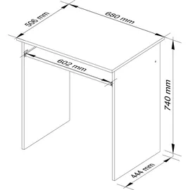 home collective Schreibtisch in weiß, ideal für Kinderzimmer und Heimbüro