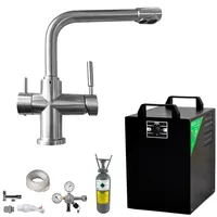 BieTal Sprudel Tafelwasseranlage BT-25U 3-Wege Wasserhahn L-Auslauf ohne Filteranlage