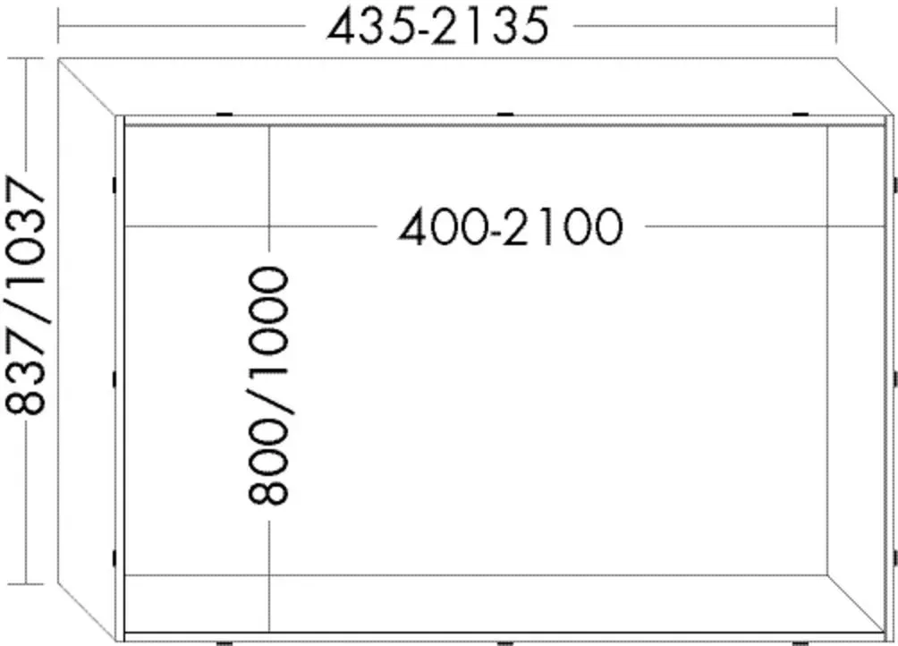 Burgbad Einbaumrahmen 800x1400x110 , ERAA140 ERAA140