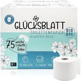 glücksblatt Toilettenpapier Klassisch Weiss 75 St.