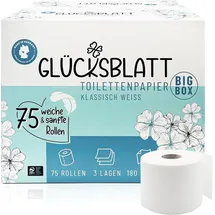 glücksblatt Toilettenpapier Klassisch Weiss 75 St.