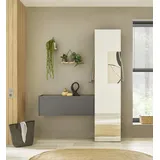INOSIGN »GIRON/ CiTY, Garderobe in Wotan Eiche, moderner Garderobenschrank«, (Komplett-Set, 2 St.), enthält Hängeschrank & Garderobenelement mit Spiegel, 150 cm breit