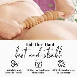TUULI Anti Cellulite Massagegerät Massageroller Roller Maderotherapie aus Holz