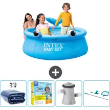 Intex Easy Set Schwimmbecken rund – Wal – 183x51 cm – Zubehör CB14 Blau No Size