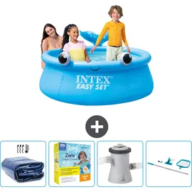 Intex Easy Set Schwimmbecken rund – Wal – 183x51 cm – Zubehör CB14 Blau No Size