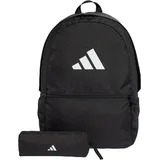 adidas Backpack With Pencil Case Schwarz/Weiß