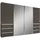 Novel Schwebetürenschrank Malibu 330 x 217 x 67 cm Dunkelgrau/Havanna/Spiegel
