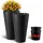 Vevor Großer konischer Blumenkübel 59 Ø x 59 cm Schwarz