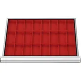 Stier Schubladeneinteilung Kleinteilekästen BLH 50 mm Innenmaß 600x450 mm 24 KTK 75x150 mm