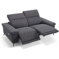 Sofanella 2-Sitzer Stoff Urbana, Relaxsofa, Designsofa, Designer Couch, Italienisches Sofa, 2er Sofa grau