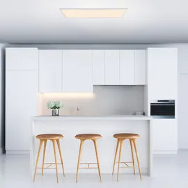 GLOBO Aufbau Panel LED Deckenleuchte dimmbar mit Fernbedienung Tageslichtlampe Deckenlampe weiß,