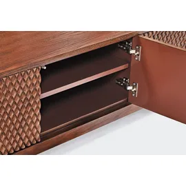 KAWOLA Lowboard COPAS TV-Board 4 Türen Eiche furniert braun