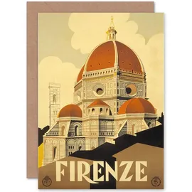 Wee Blue Coo Reisen Florenz Italien Basilika Santa Maria Abschiedskarte