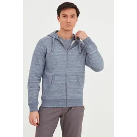 Blend Kapuzenpullover "BHVelno", Herren, Gr. XL, schwarz navy, Sweatware, 60% Baumwolle, 40% Polyester, unifarben, regular fit normal, ohne Ausschnitt, Pullover Kapuzenpullover, Stilvolle Kapuzensweatjacke mit Taschen