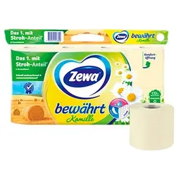 Zewa Toilettenpapier bewährt Kamille 3-lagig, 8 Rollen