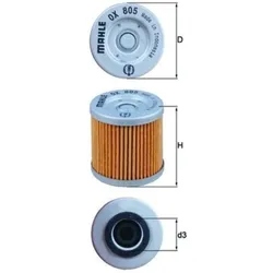 Ölfilter MAHLE OX 805 für Aprilia Derbi Husqvarna Husaberg Rs4 Senda Sxv TE
