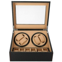 OUKANING 4+6 Uhren Watch Winder Uhrenbeweger Aufbewahrungsbox Leder Uhrenbox Schaukasten