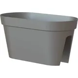 Artevasi Capri Geländer-Blumenkasten Anthrazit 60 cm, Kunststoff, - Grau